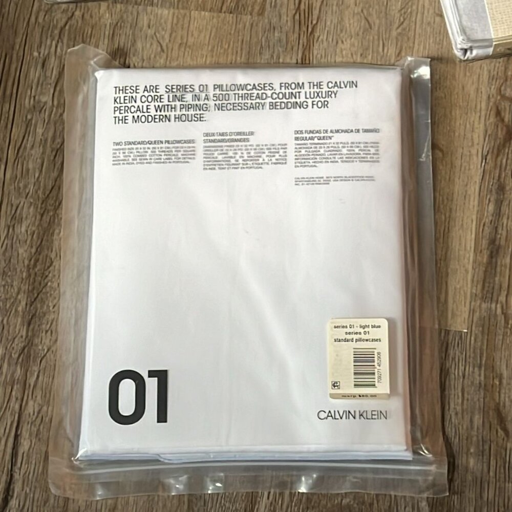 Set 5pc : King Duvet + 4 Queen Shams +2 Calvin Klein Queen PillowCases (N-18) - Picture 11 of 14